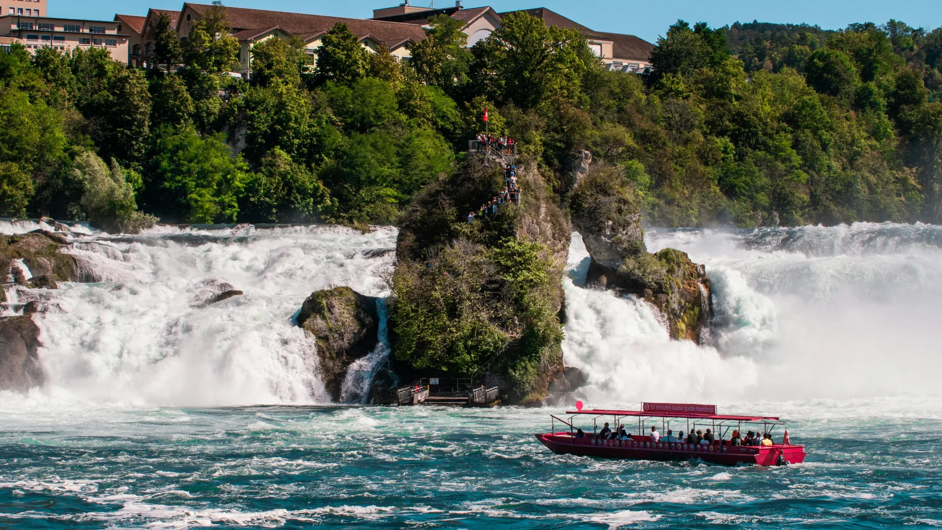 Orientation tour of Bern. See the magnificent Rhine Falls with boat ride. Entrance to Switzerland’s ultimate chocolate attraction – The Lindt Home of Chocolate.